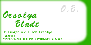 orsolya bladt business card